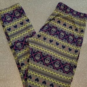 💝Neon Skull leggings